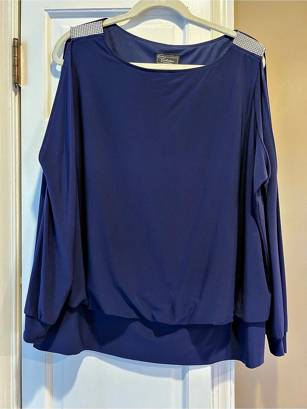 Women's Blue Long Sleeve Blouse